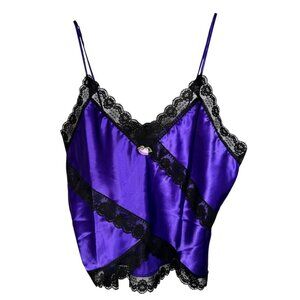 Frederick’s of Hollywood Medium Lace Purple Camisole Coquette